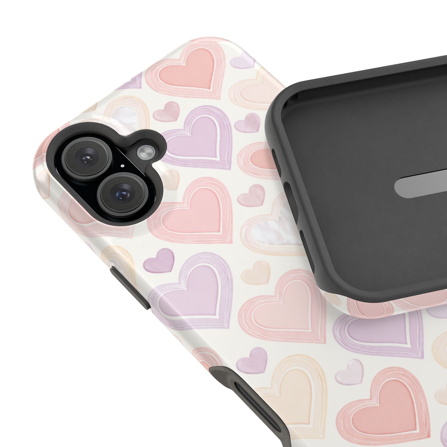 Pastel Heart Love MagSafe Impact-Resistant iPhone Case