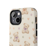 Cute Pastel Bear Impact Phone Case | Heart & Star Kawaii Pattern