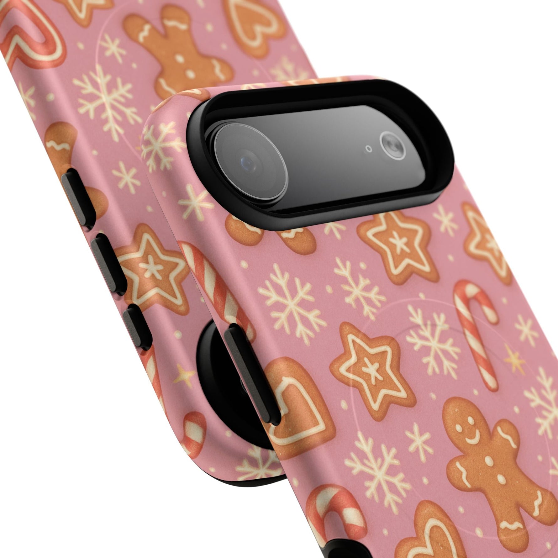 Pink Gingerbread Holiday iPhone Case with MagSafe compatibility  Shamo's