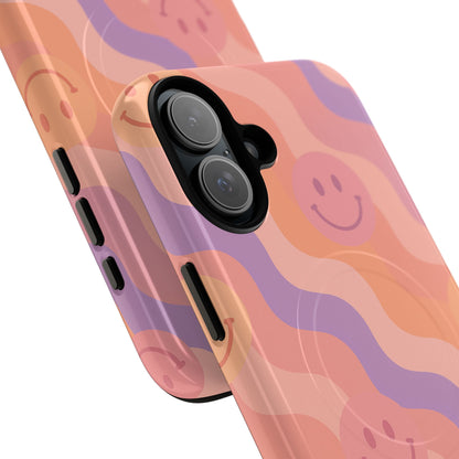 Groovy Smiley Faces Retro iPhone Case | MagSafe