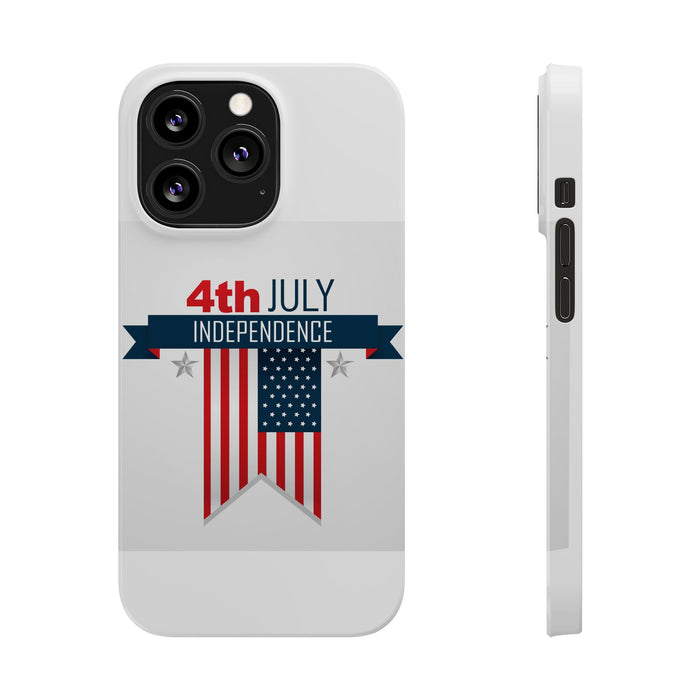 Slim Phone Cases with 4th of July writitng