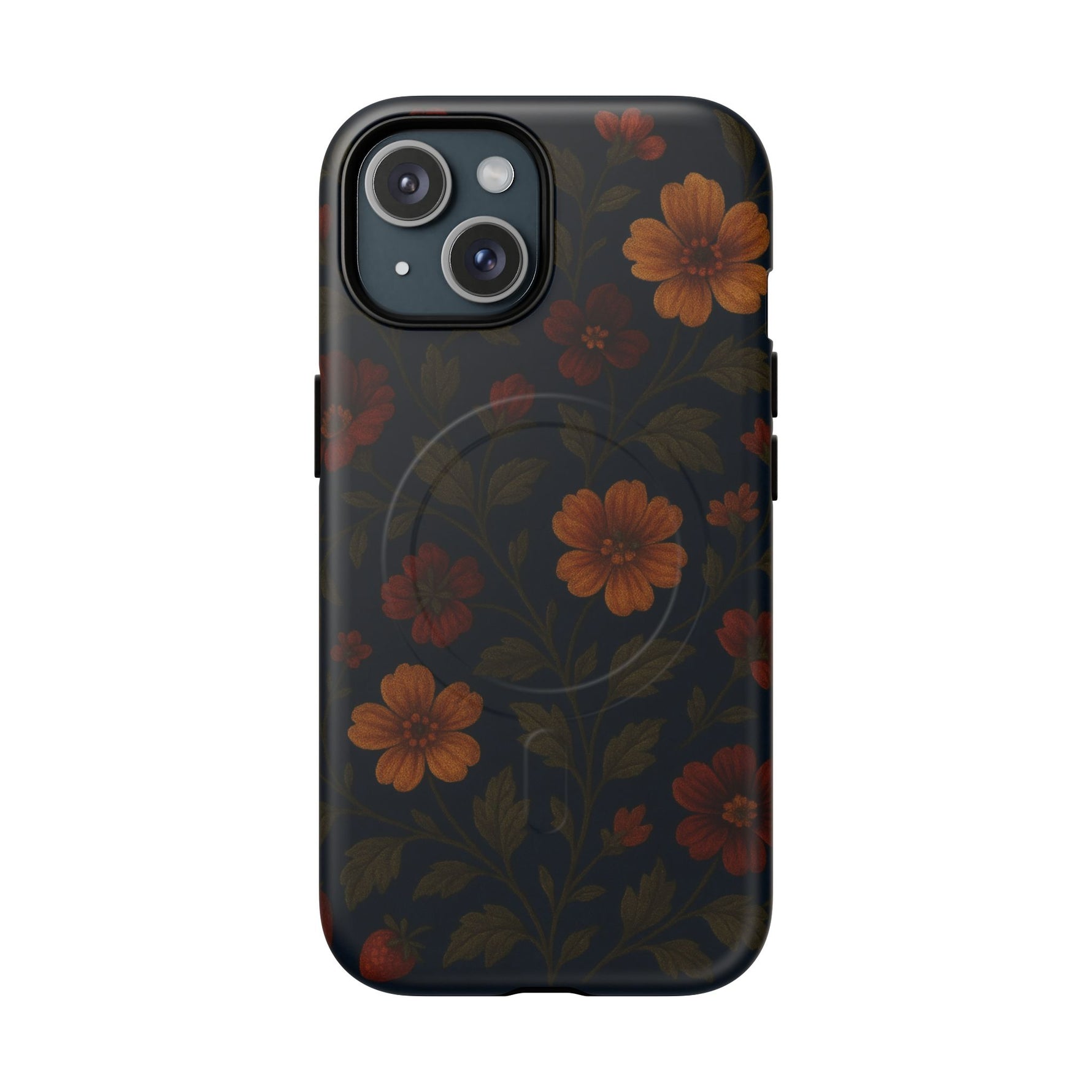 Floral Night Velvet iPhone Case - Works with MagSafe - Shamo's