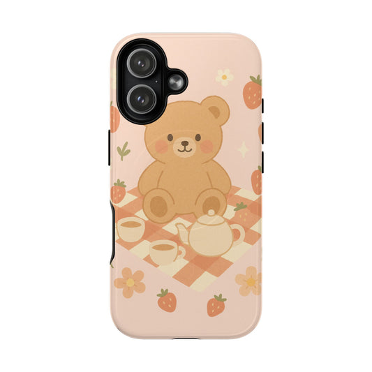 Blossom Bear Picnic iPhone Case with MagSafe