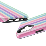 Pastel Stripe MagSafe Compatible Magnetic Impact-Resistant Phone Case - iPhone 17 / Glossy - Shamo's