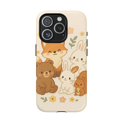 Forest Friends iPhone Case — Fox, Bear & Bunny Design. with MagSafe - Shamo's