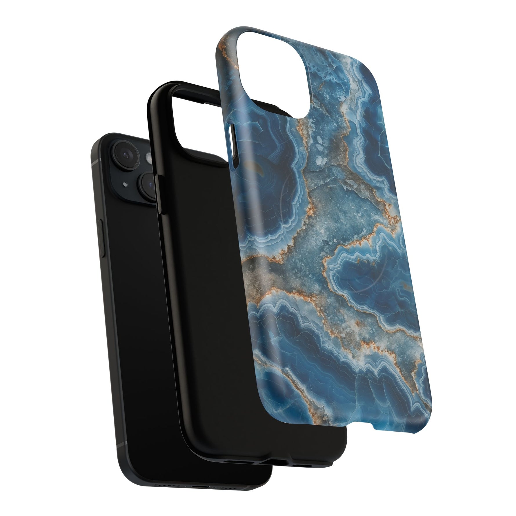 Blue Agate Marble iPhone Case —with MagSafe - Shamo's