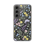 Clear Floral Impact-Resistant Phone Case — Pastel Wildflower Design