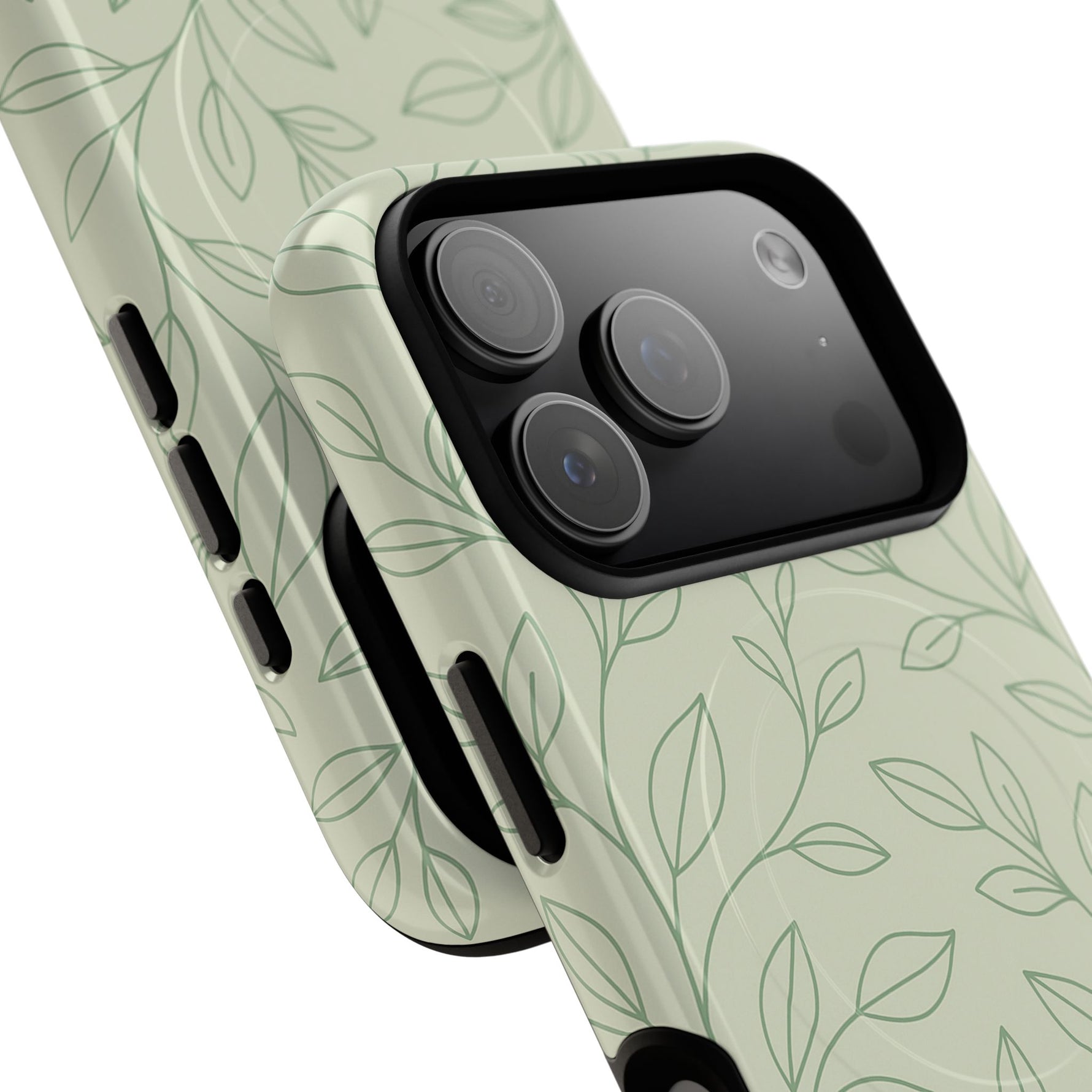 Sage Botanical Leaves Floral iPhone Case | MagSafe - Shamo's