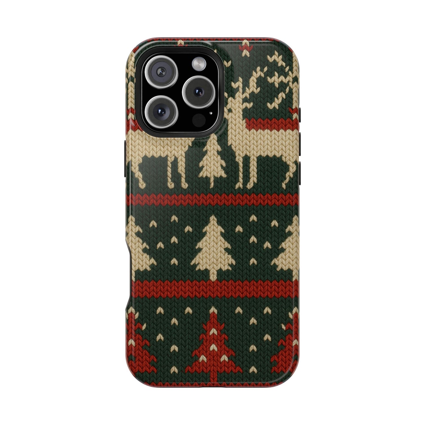Holiday Reindeer Knit iPhone Case | compatible with MagSafe