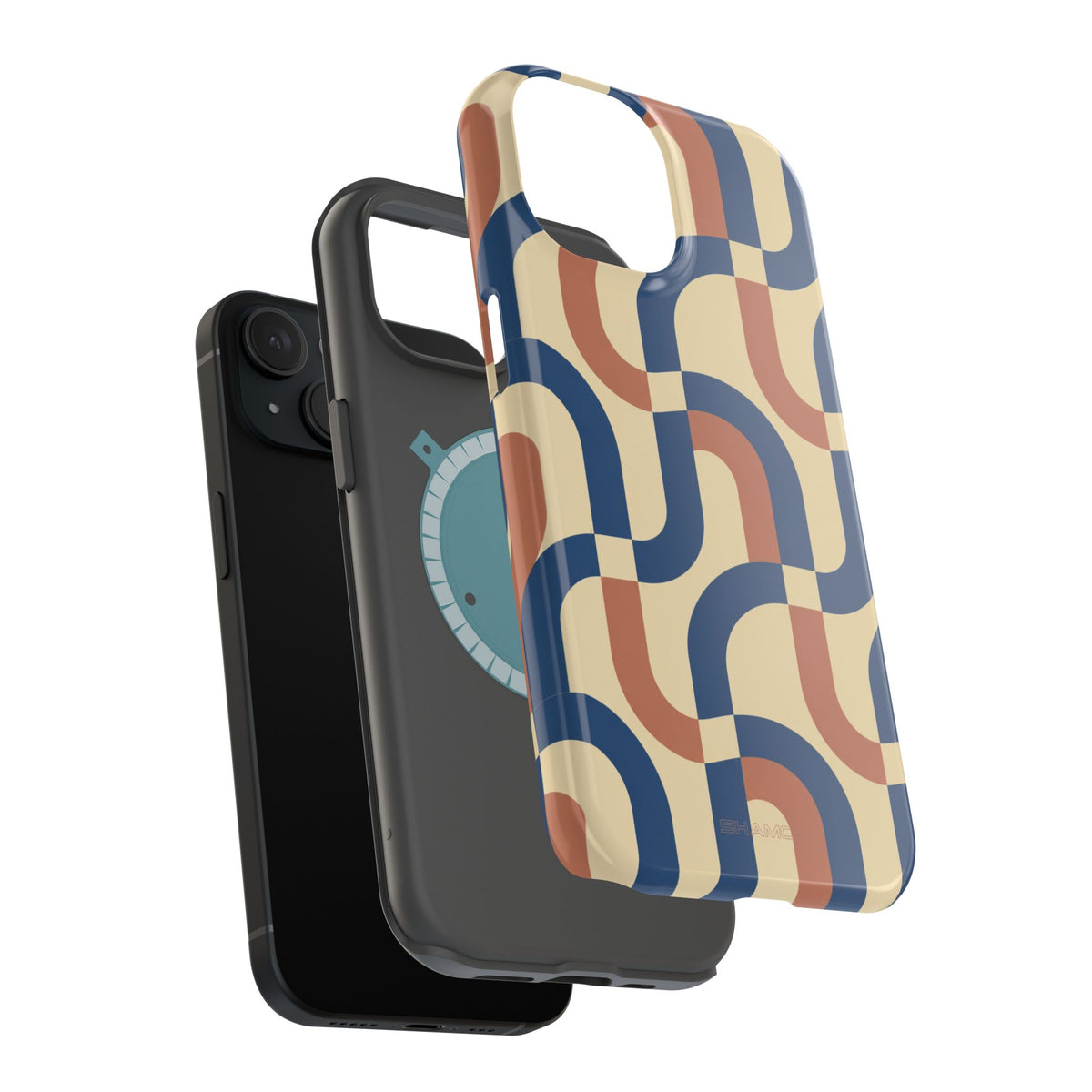 Mod Ribbon – Retro Geometric MagSafe Phone Case