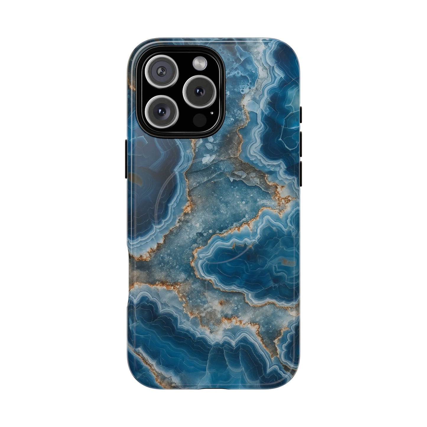 Blue Agate Marble iPhone Case —with MagSafe - Shamo's