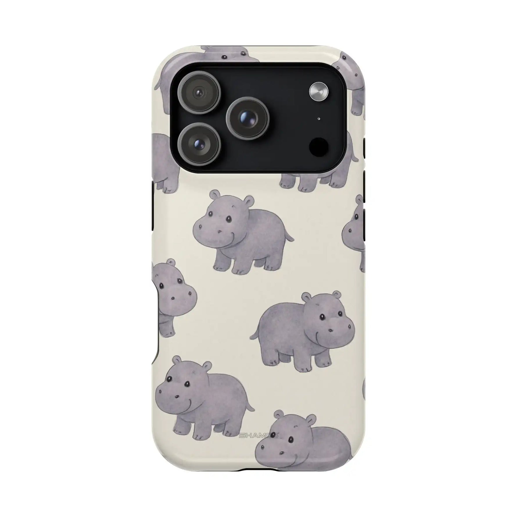 Cute Tiny Hippo Magnetic Impact-Resistant Phone Case