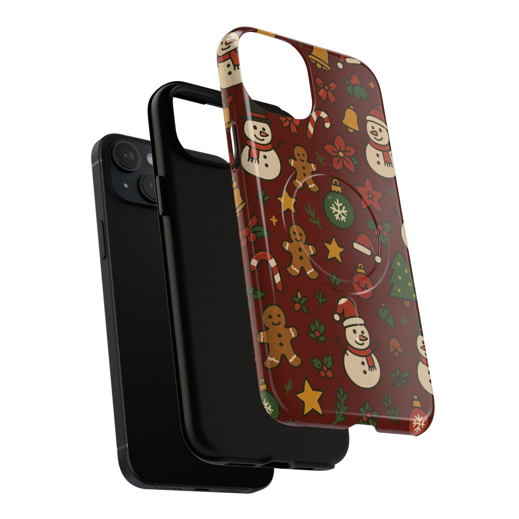 Snowman & Gingerbread Tough iPhone Case (MagSafe compatible)  Shamo's