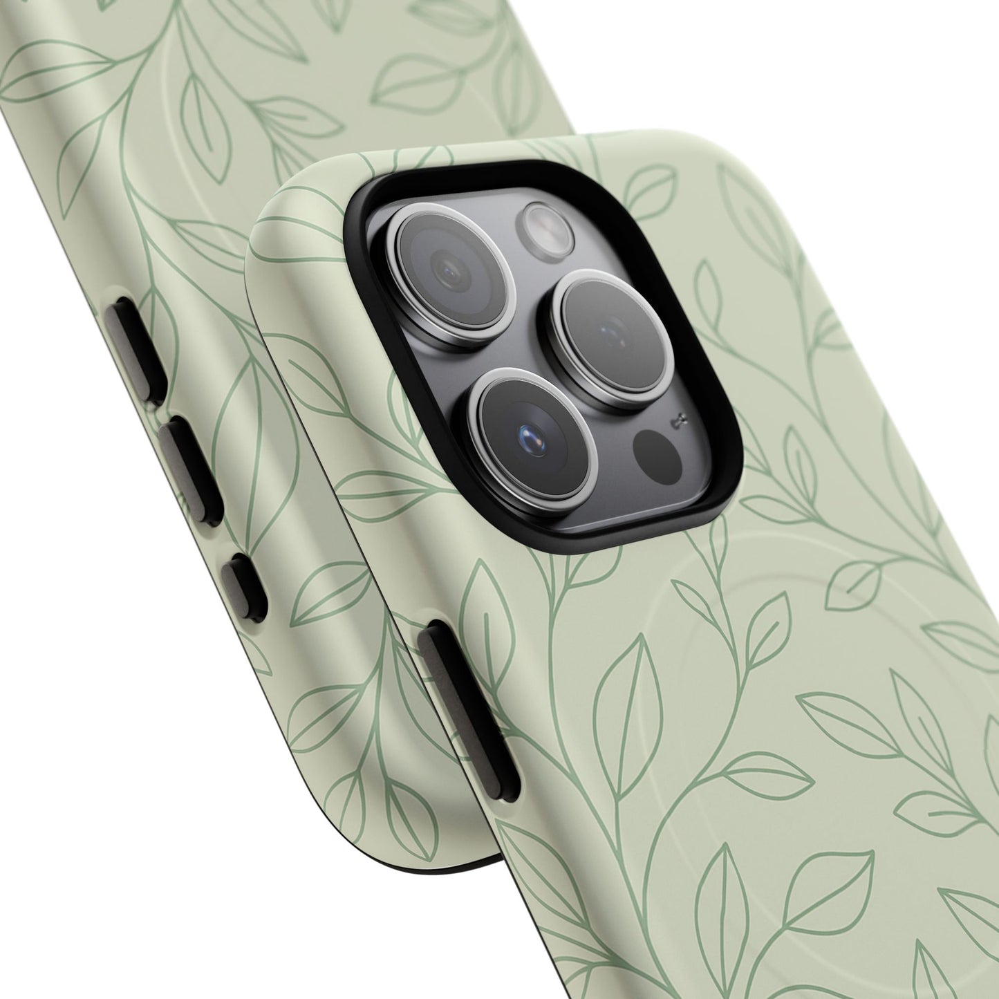 Sage Botanical Leaves Floral iPhone Case | MagSafe