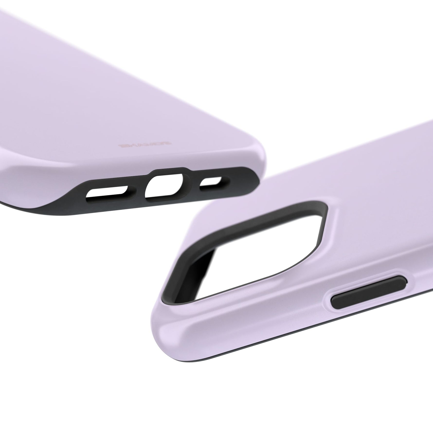 Lilac Purple Solid Color Pastel MagSafe Compatible Impact-Resistant iPhone Case