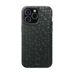 Dark Carbon Fiber Texture Magnetic Impact-Resistant iPhone Case | MagSafe compatible - iPhone 15 Pro Max / Matte - Shamo's