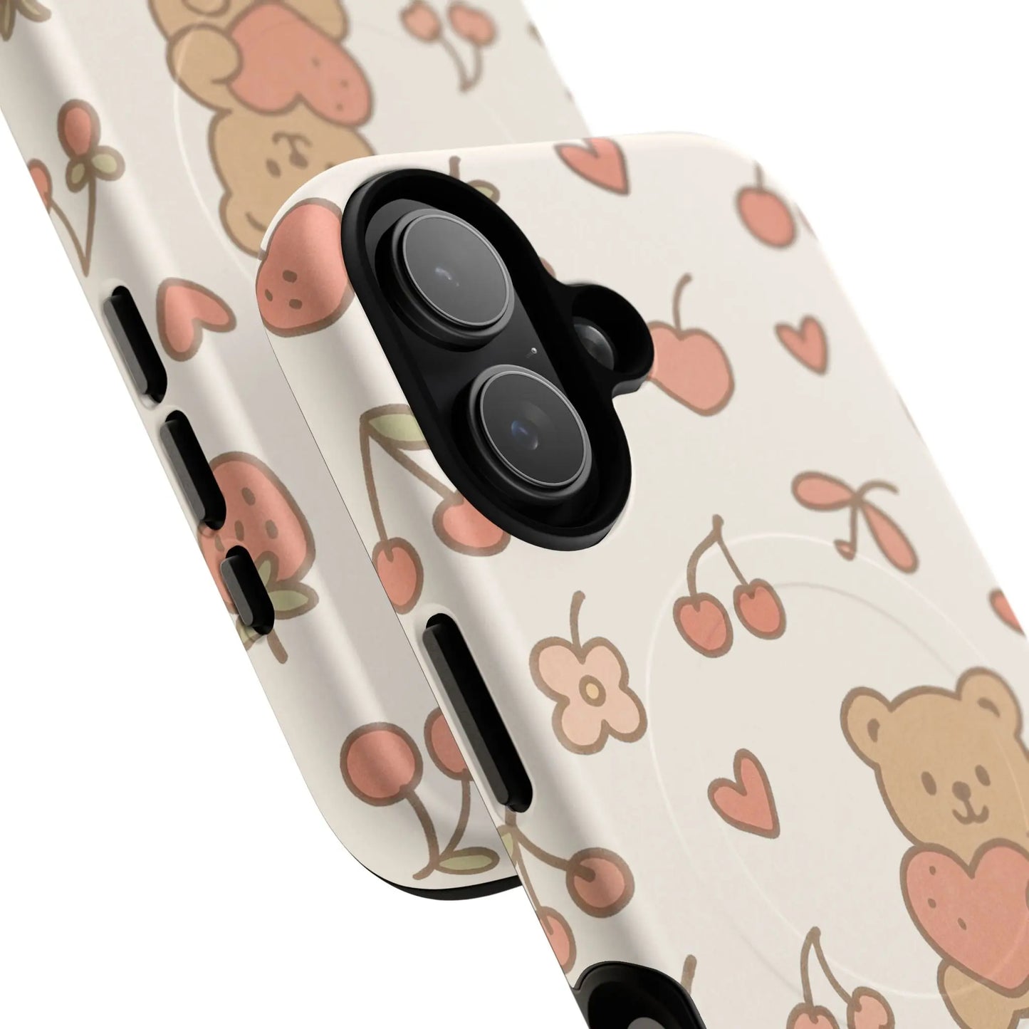 Teddy Berry Cozy Strawberry Pattern iPhone Case with MagSafe  Shamo's