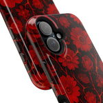 Melted Lava Dark Red Floral iPhone Case — MagSafe Compatible  Shamo's