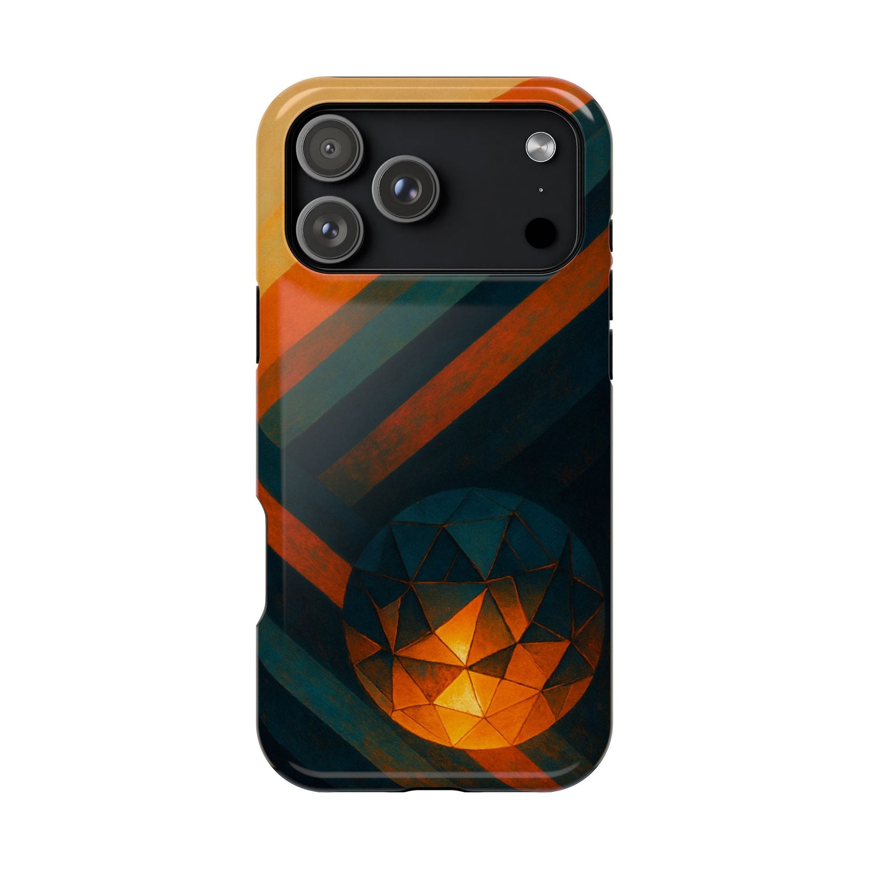 “Geometry of Becoming” Abstract iPhone MagSafe Case — Magnetic Impact-Resistant  Shamo's iPhone 17 Pro Max / Glossy