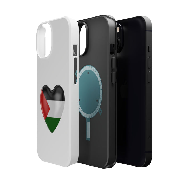 MagSafe Tough Cases with Palestinian flag in heart shape