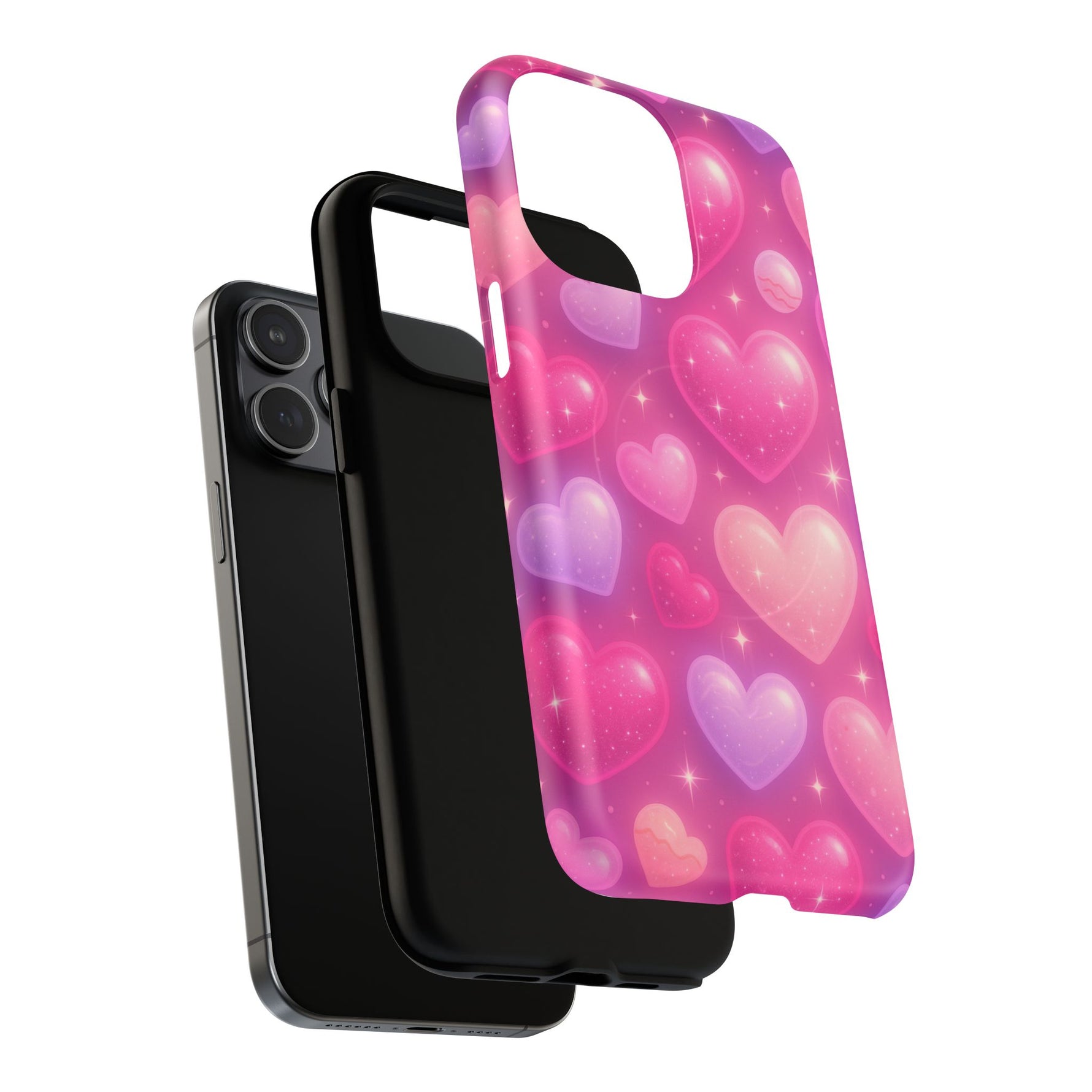 Glitter Hearts Cases for iPhones with MagSafe - Shamo's