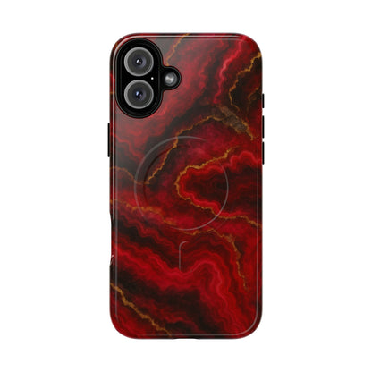 Red Marble iPhone Case with MagSafe - Shamo's
