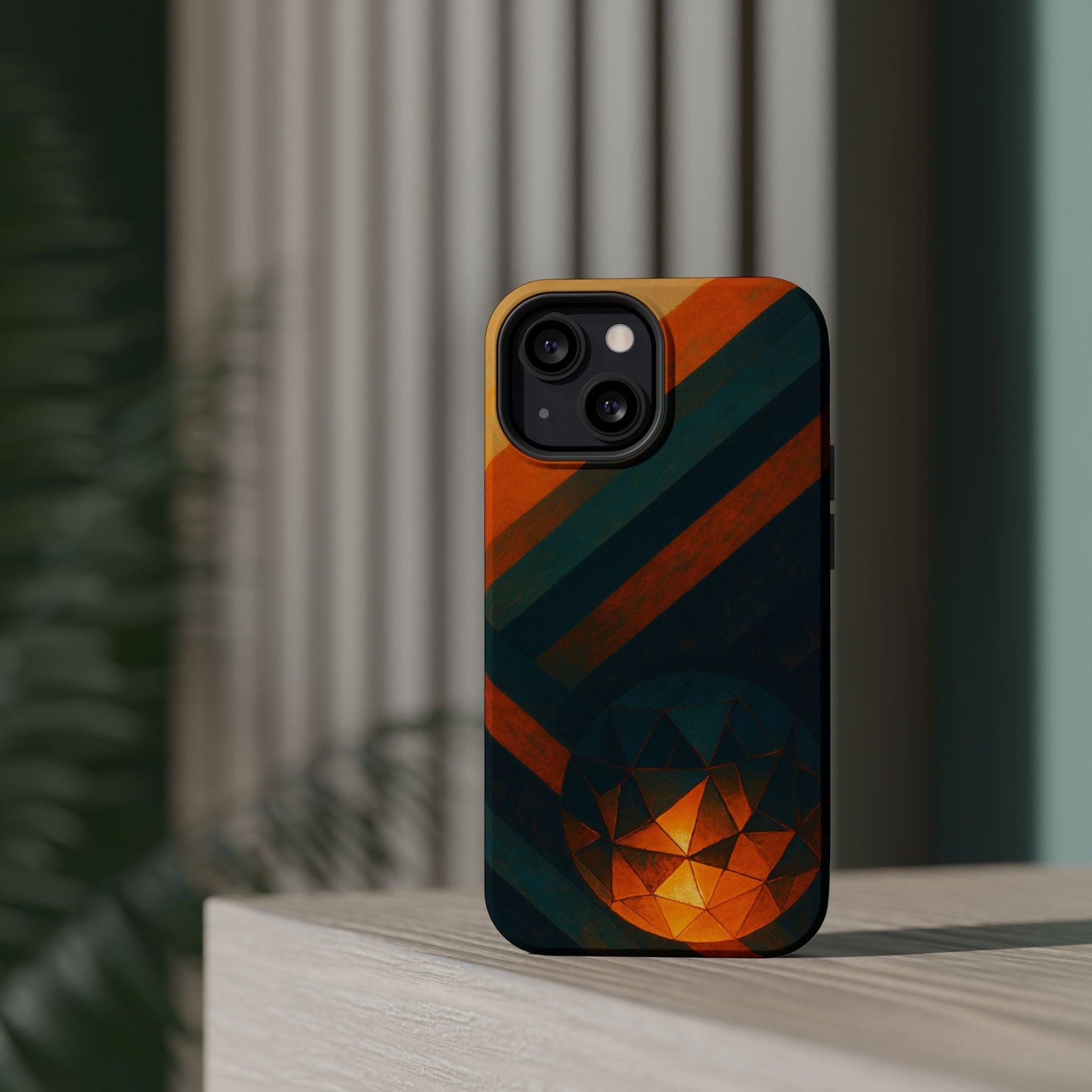 “Geometry of Becoming” Abstract iPhone MagSafe Case — Magnetic Impact-Resistant  Shamo's