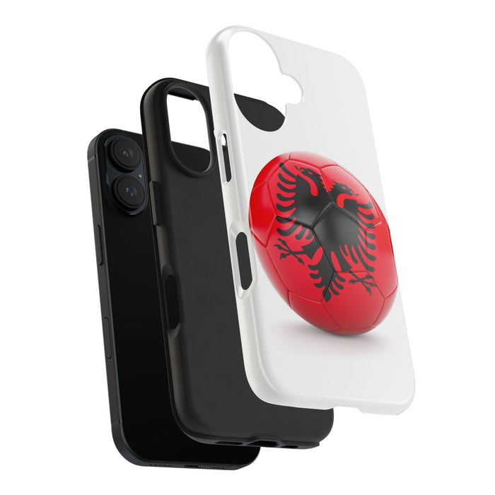 Tough Phone Cases with Albanian soccer flag