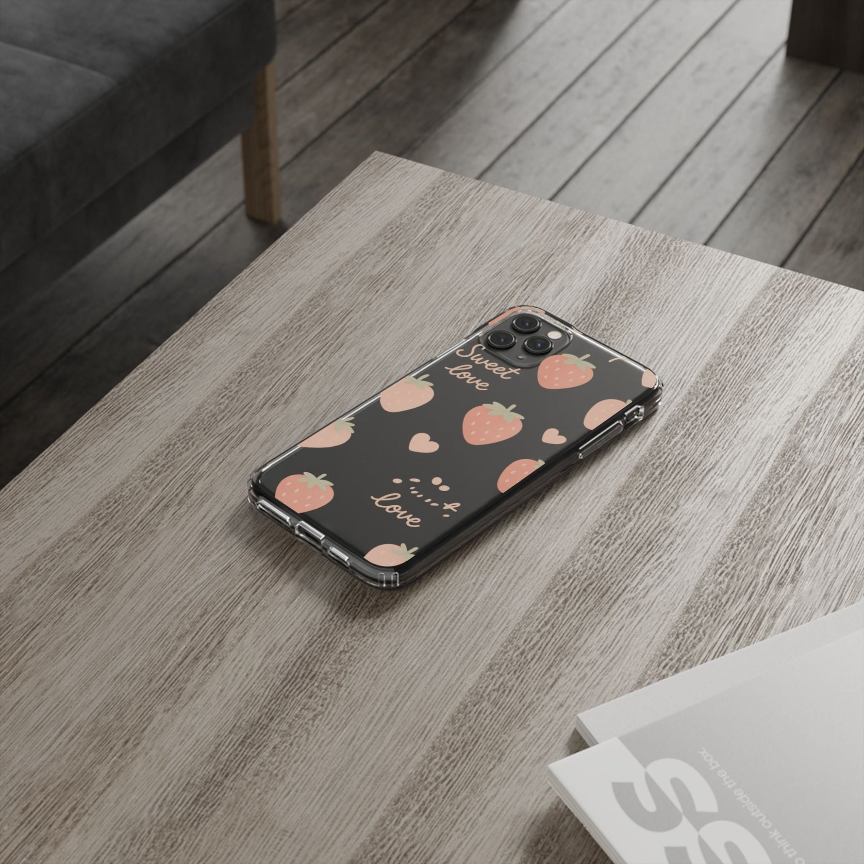 Sweet Love Strawberry Clear iPhone Case | MagSafe  Shamo's