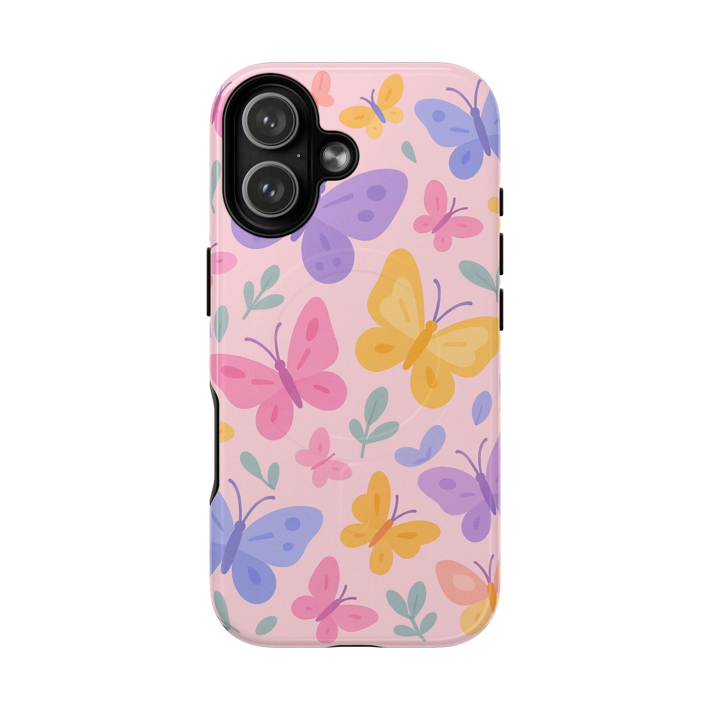 Butterfly Pattern Compatible with MagSafe Tough Magnetic Phone Case