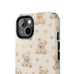 Cute Pastel Bear Impact Phone Case | Heart & Star Kawaii Pattern