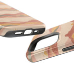Sunset Trails – Desert Landscape MagSafe Phone Case, glossy square triple-camera Pro model, port openings and edge details