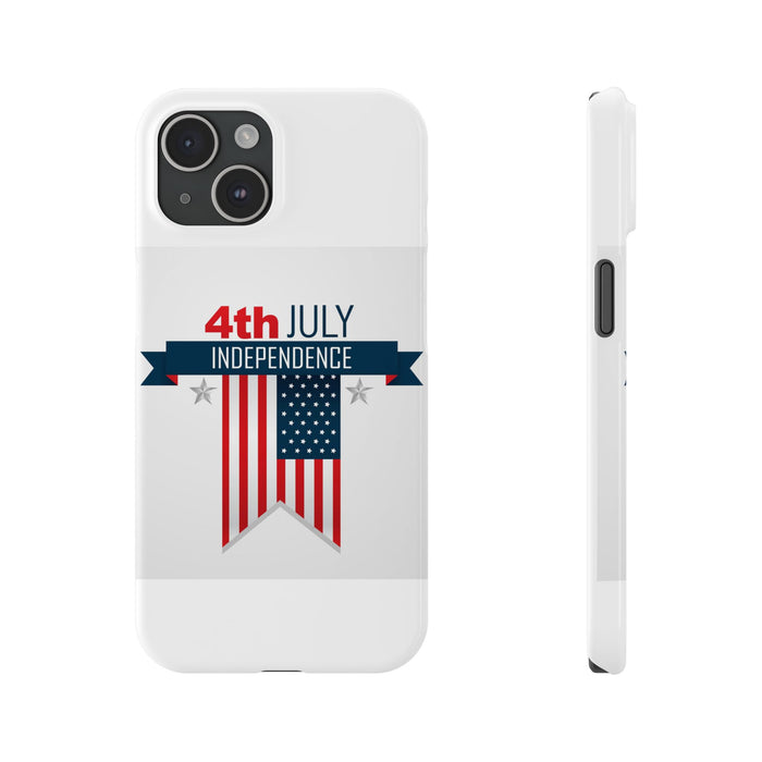 Slim Phone Cases with 4th of July writitng