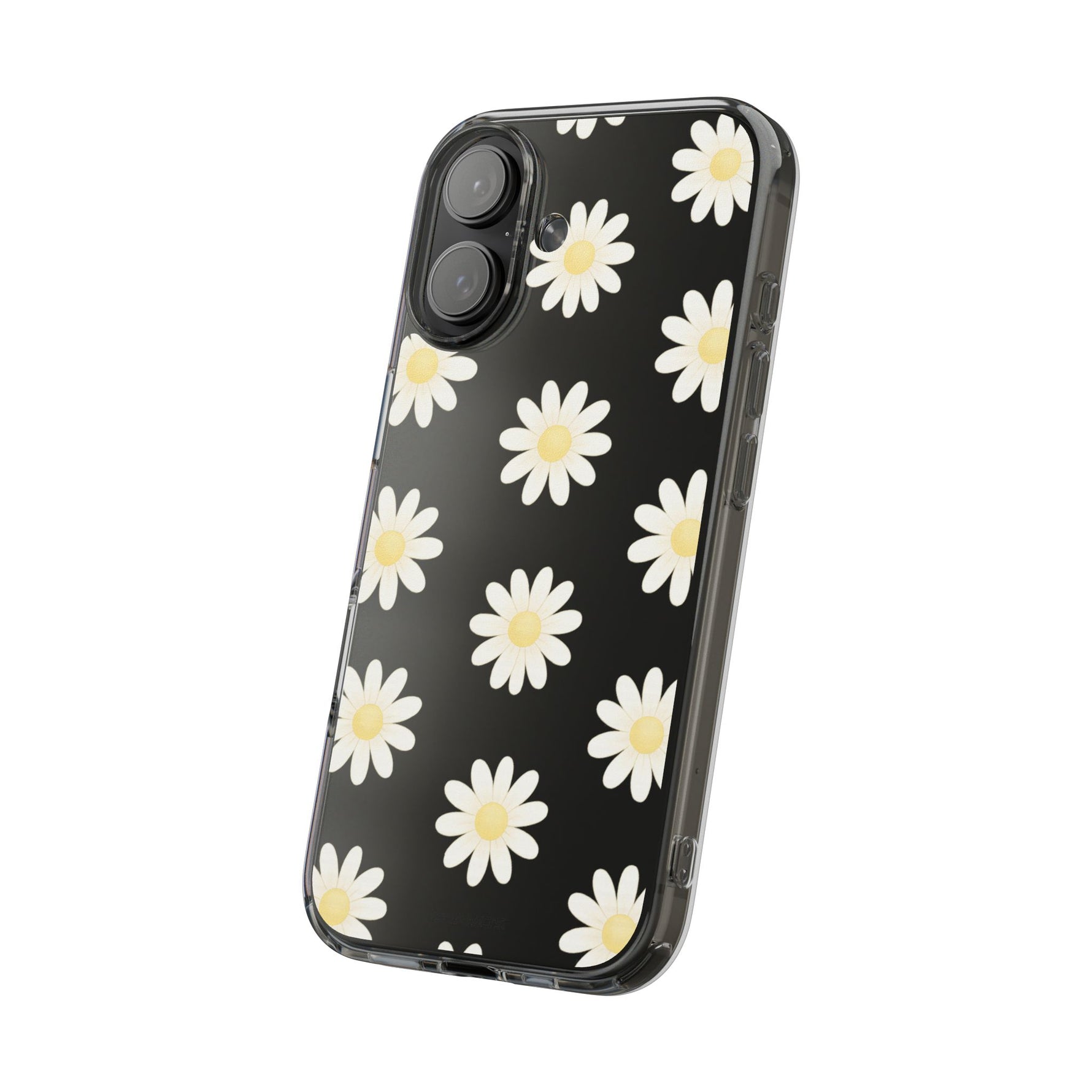 Clear Daisy Floral Phone Case, Impact-Resistant, Anti-Yellowing, Camera & Screen Protection - iPhone 17 / Without gift packaging - Shamo's