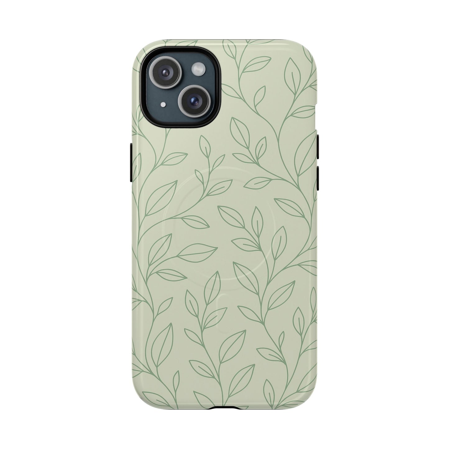 Sage Botanical Leaves Floral iPhone Case | MagSafe