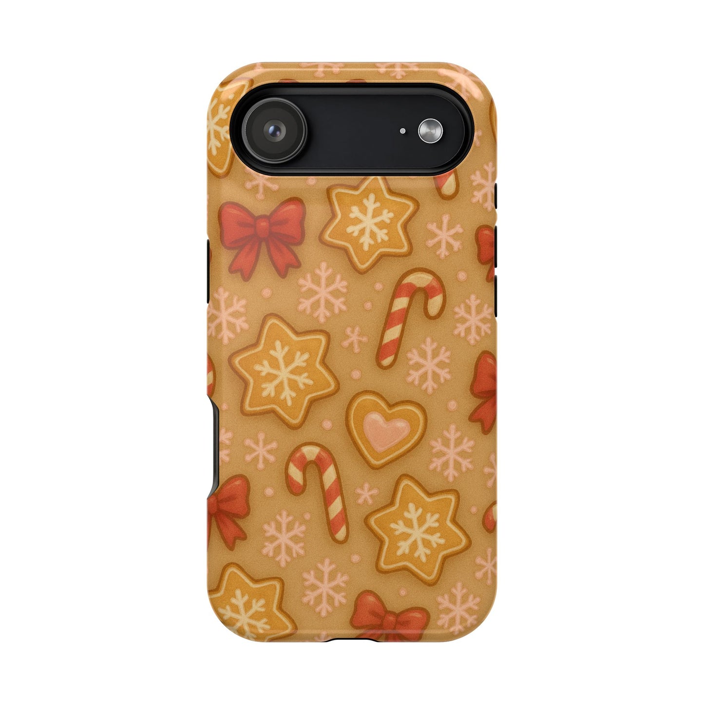 Candy Cane & Gingerbread Holiday iPhone Case — Impact-Resistant