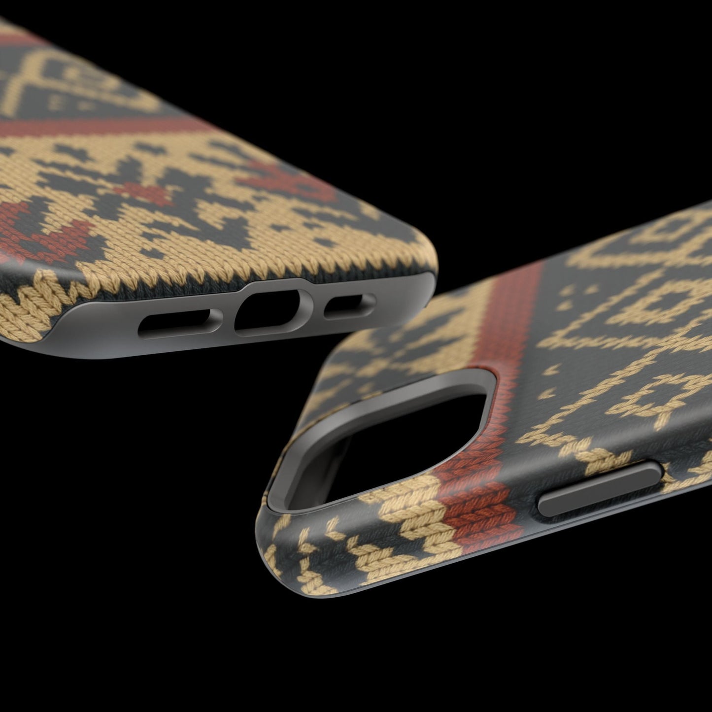 Nordic Knit Pattern MagSafe Impact-Resistant iPhone Case