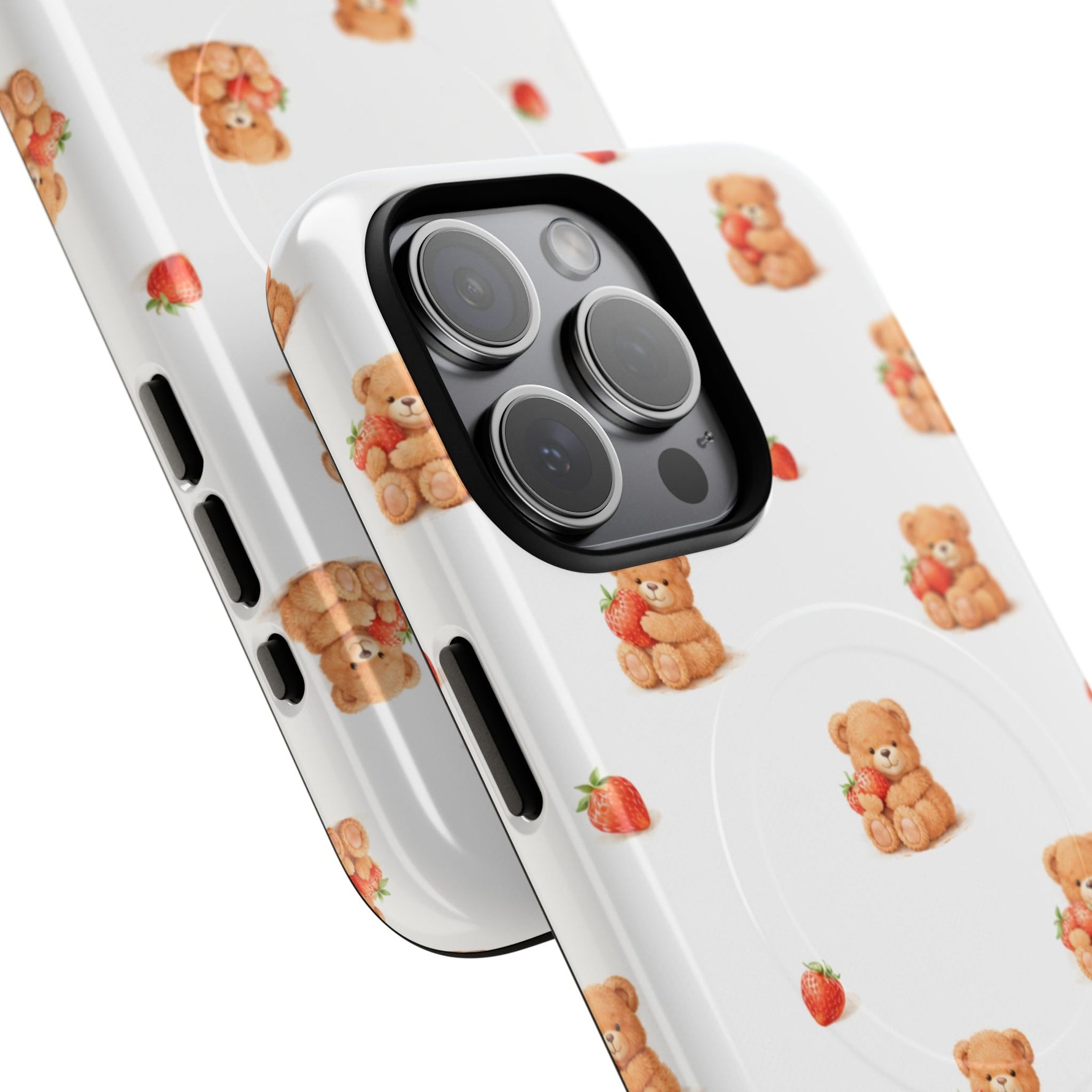 Strawberry Teddy iPhone Case with MagSafe