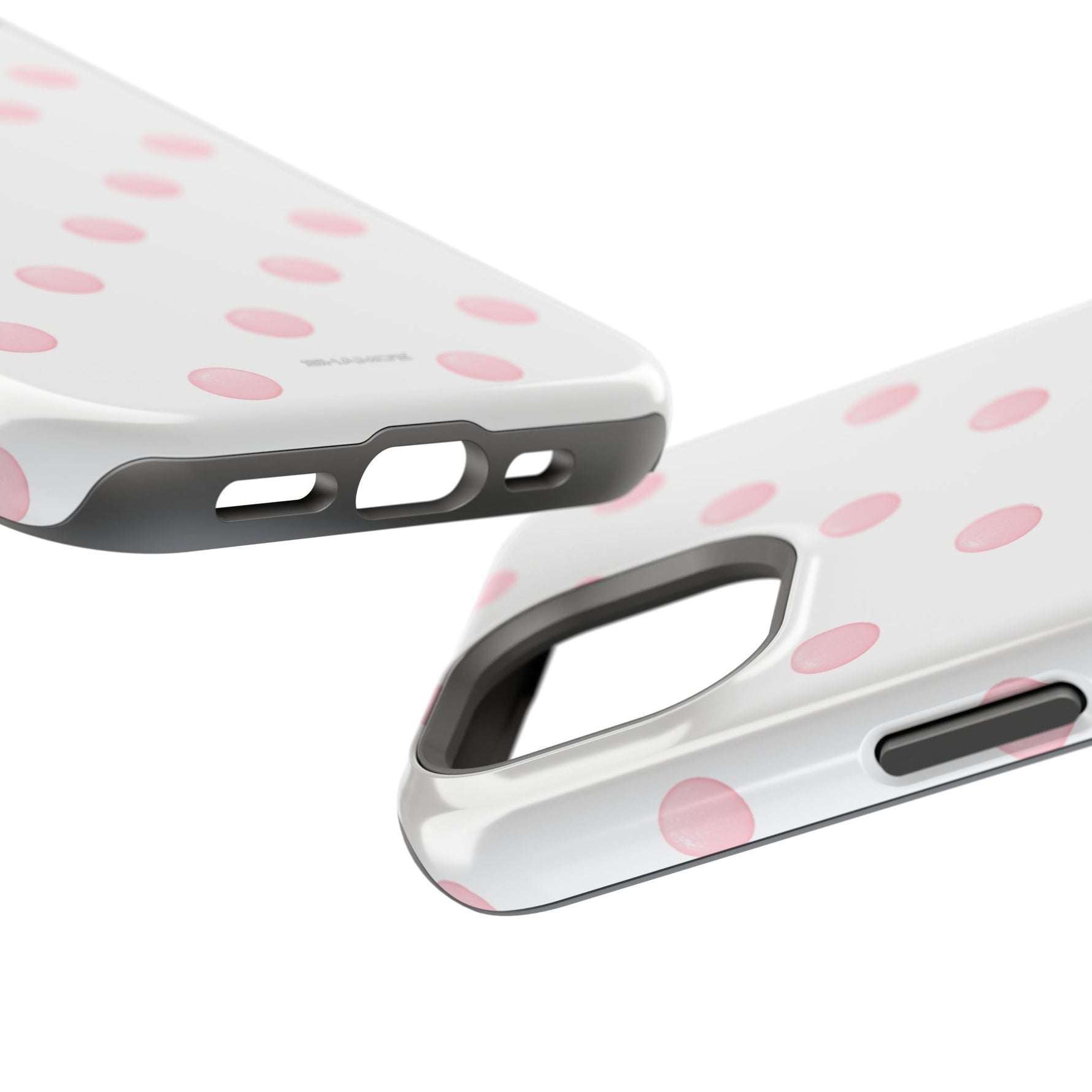 Pink Polka Dot Impact-Resistant Phone Case | MagSafe
