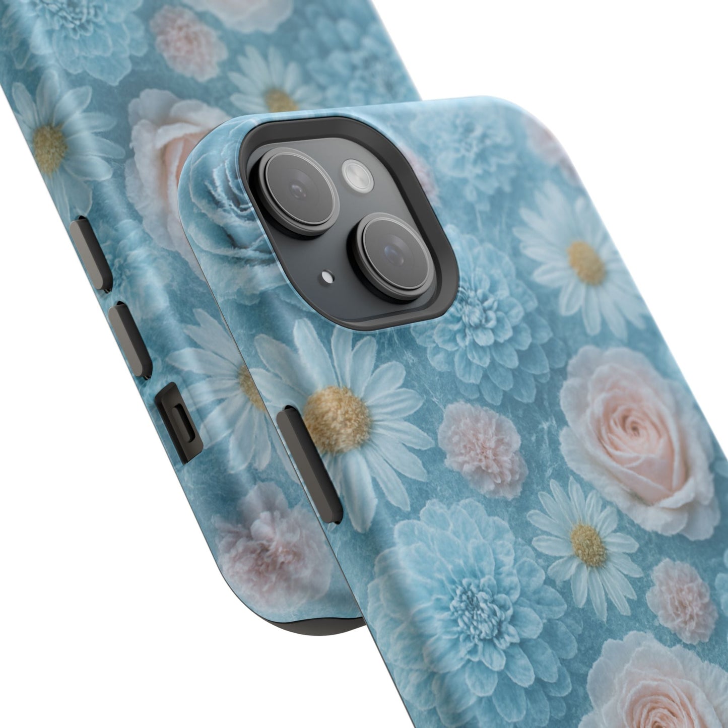 Frozen Floral Rose & Daisy Impact iPhone Case | MagSafe compatible  Shamo's