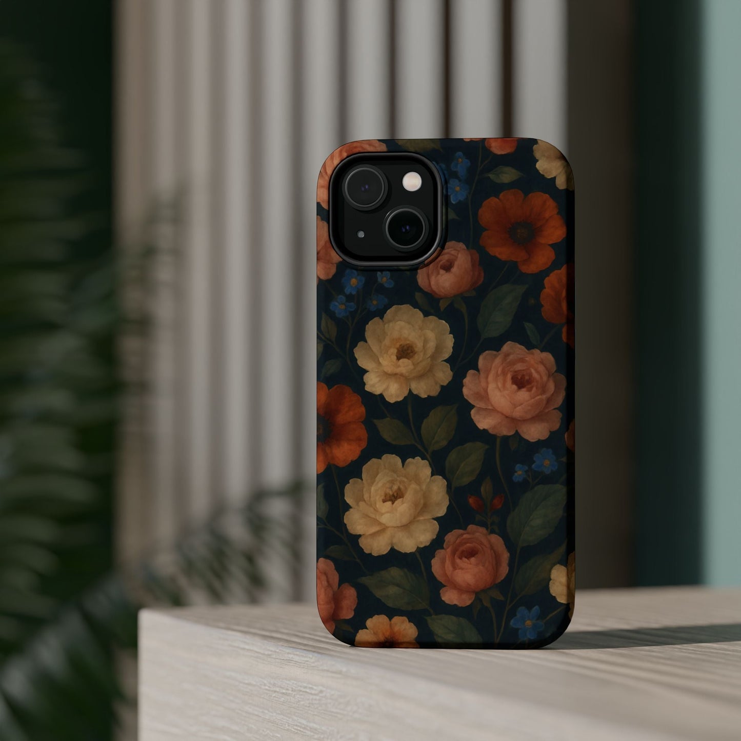 Floral Vintage Rose Magnetic Impact iPhone Case with MagSafe  Shamo's