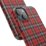 Red Tartan Plaid Impact-Resistant iPhone Case | MagSafe compatibility  Shamo's