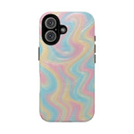 Rainbow Marble Swirl iPhone Case with MagSafe - Shamo's