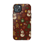 Snowman & Gingerbread Tough iPhone Case (MagSafe compatible)  Shamo's iPhone 15 Plus / Glossy