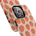 Strawberry Pattern Magnetic Phone Case | Berry Sweet Love - Shamo's