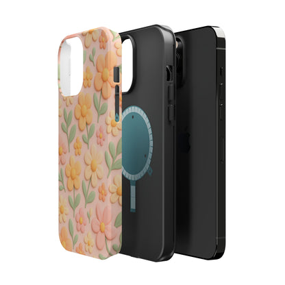 Vintage Floral 3D iPhone Case | MagSafe Compatible
