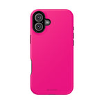 Neon Pink MagSafe Compatible Impact-Resistant Phone Case Hot Pink