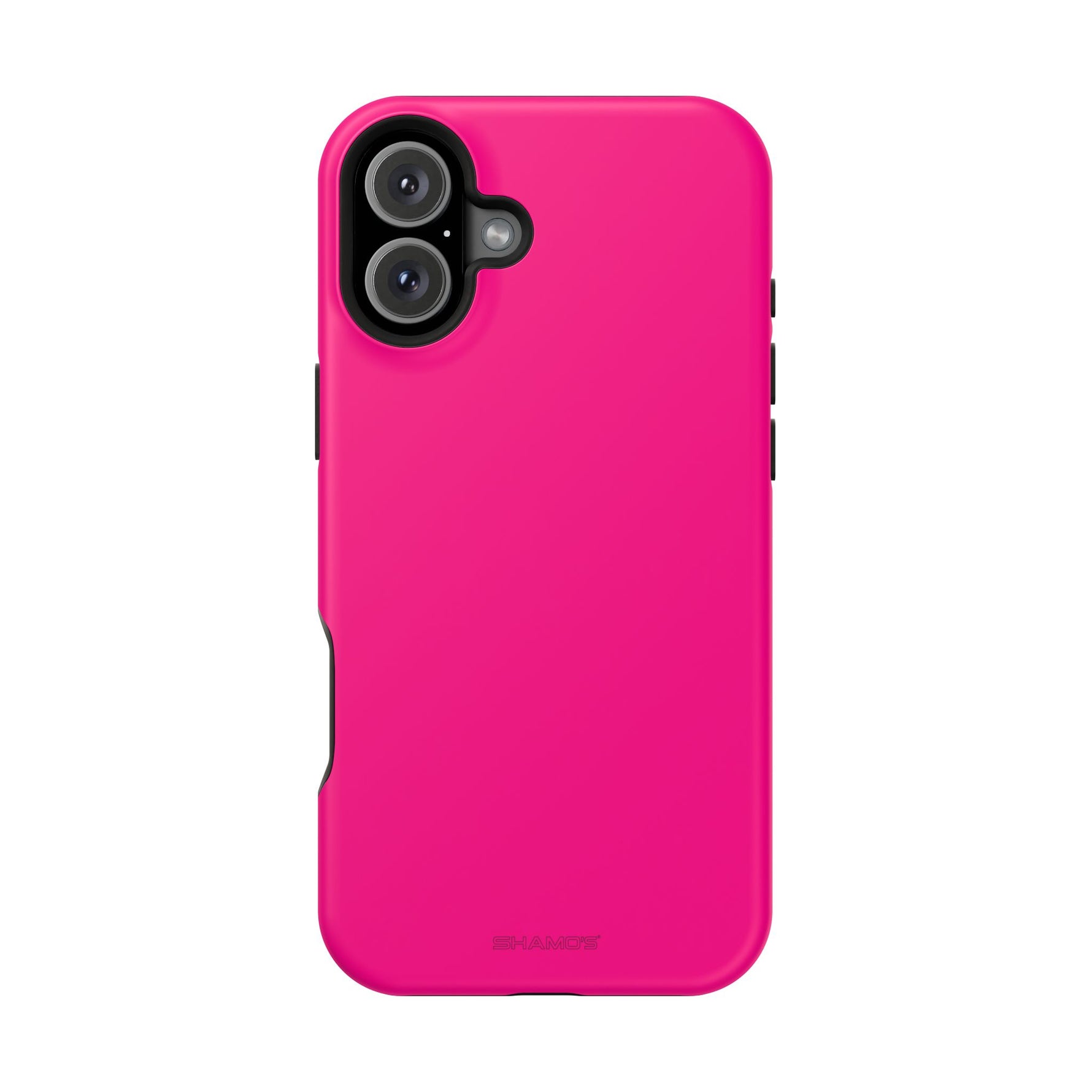 Neon Pink MagSafe Compatible Impact-Resistant Phone Case Hot Pink