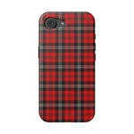 Funda para iPhone resistente a impactos con cuadros escoceses rojos | Compatibilidad con MagSafe