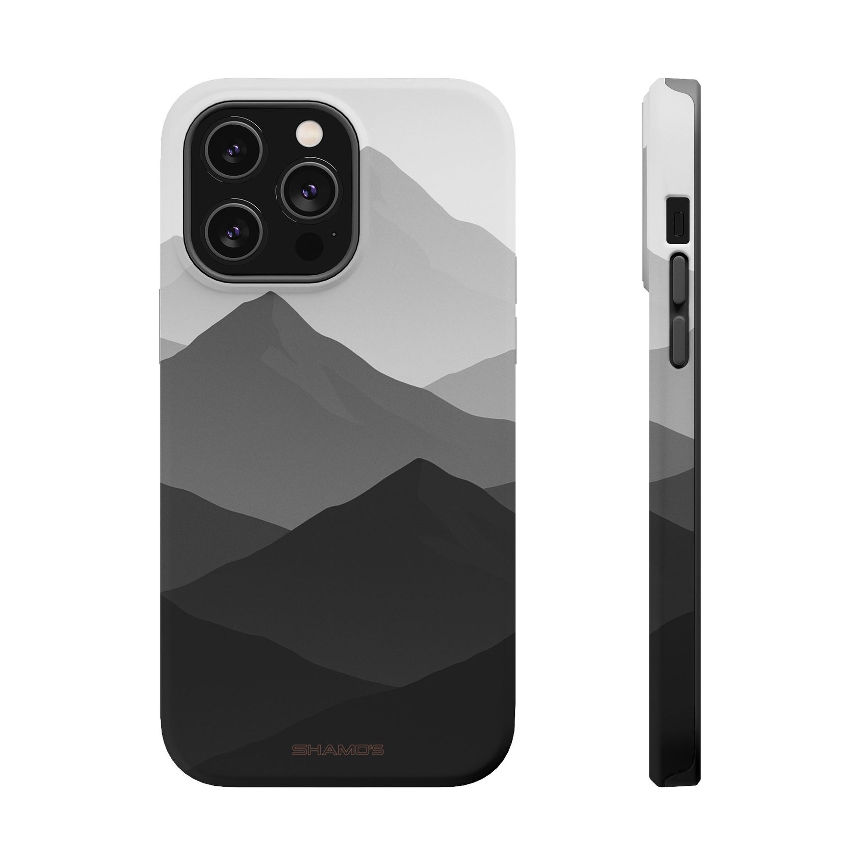 Monochrome Mountain Design iPhone Case | MagSafe